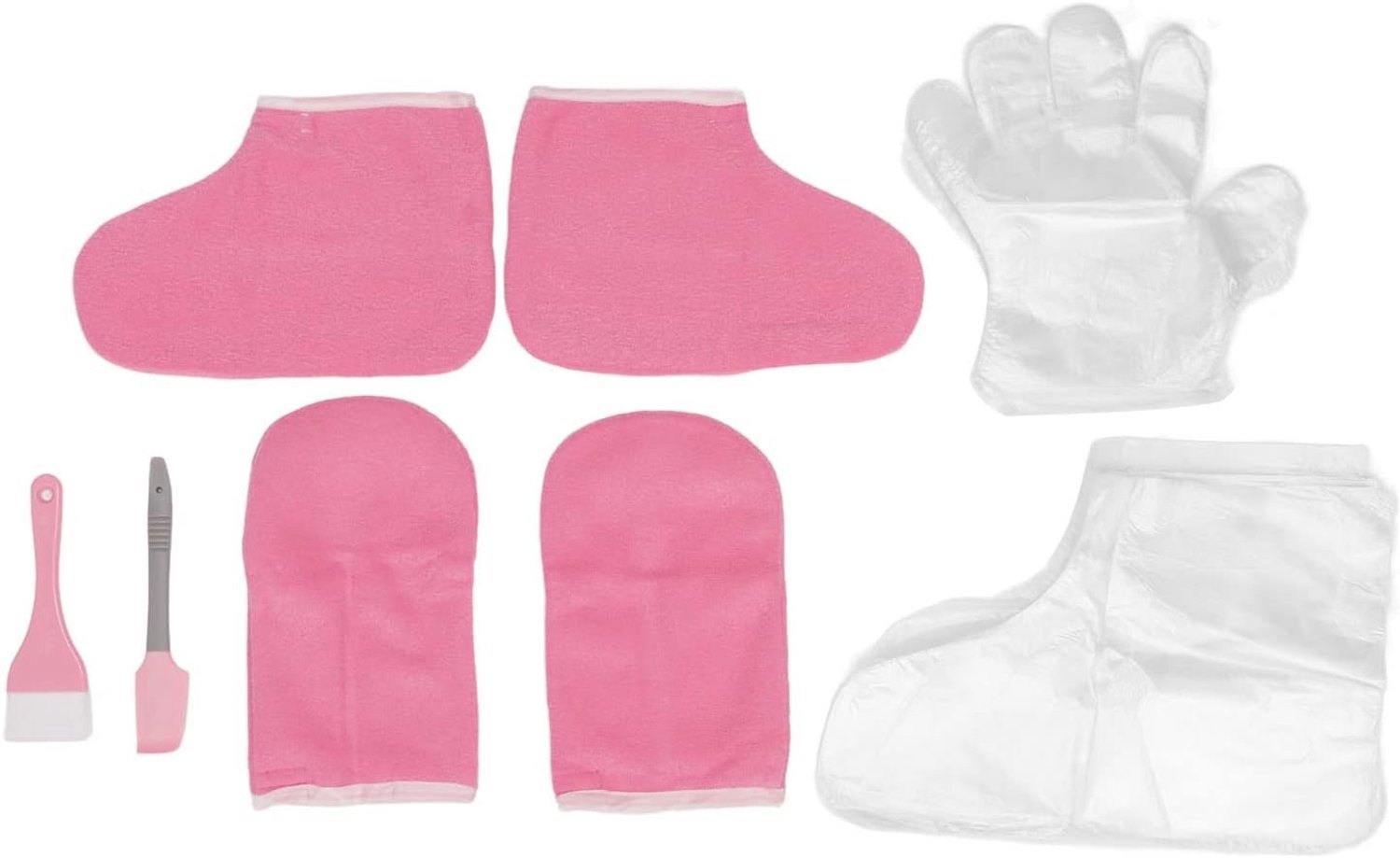 Warmtebehandelingen voor handen en voeten met herbruikbare paraffine handschoenen en sokken voor spa-therapie, ideaal voor ontspanning en verzorging
