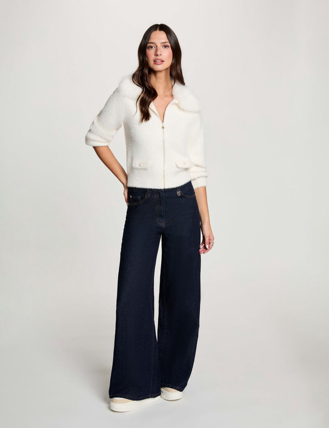 Morgan - Jacket with fur 262-Mbobby Ivoor - Maat : M
