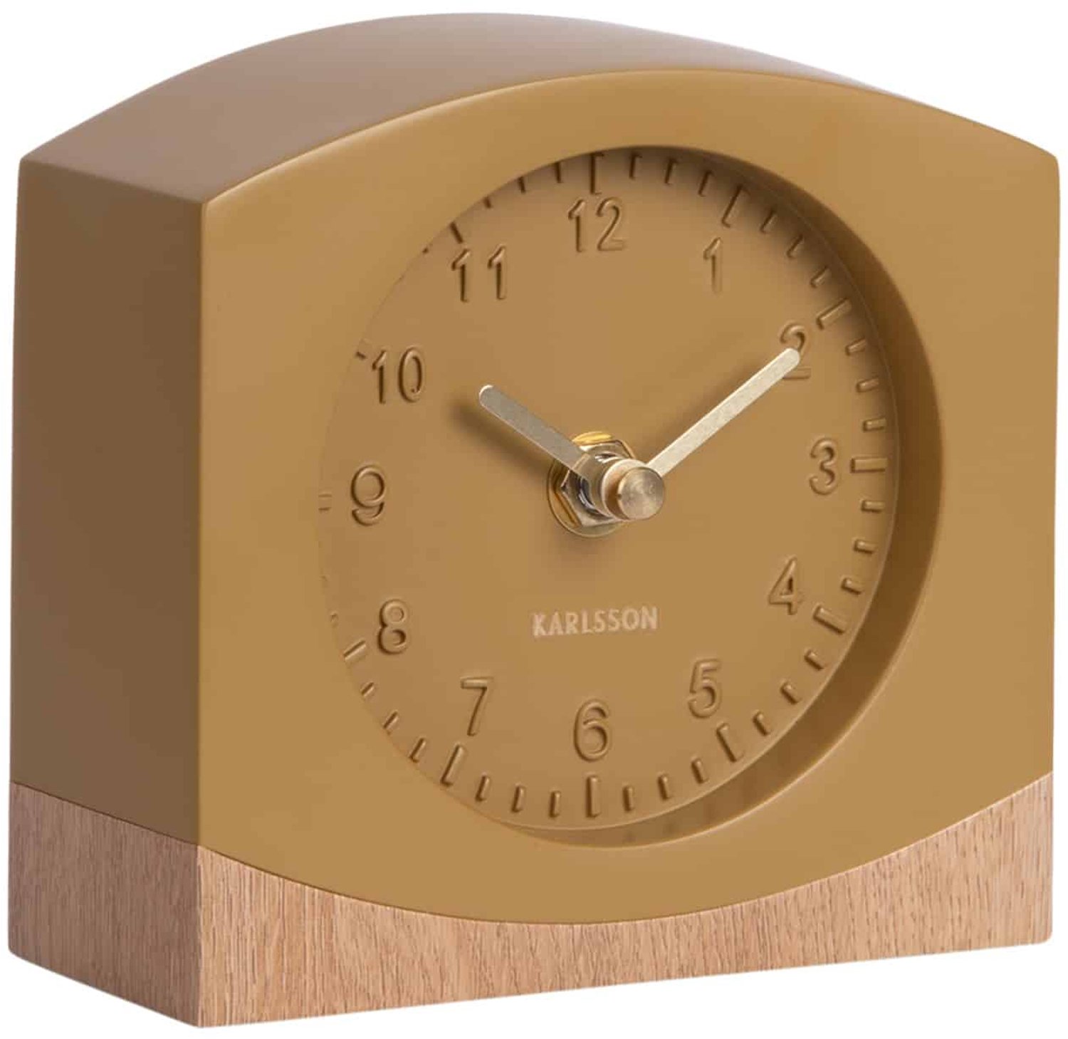 Karlsson Tafelklok Paris - Donker kaki - 5.9x12x12.5cm - Scandinavisch