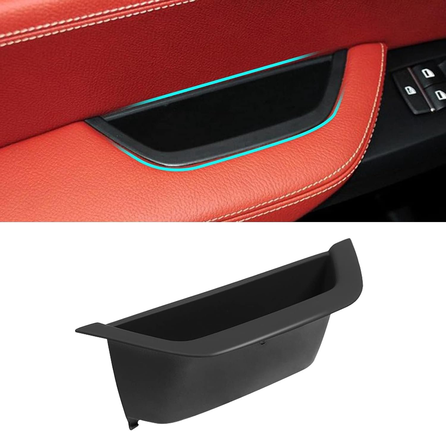 TTCR-II Compatible with Door Armrest Cover BMW X3 F25 2010-2016, X4 F26 2014-2017, Driver Side Car Door Handle Storage - ShopVlot