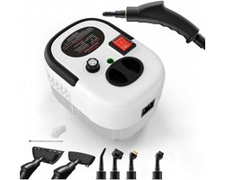 SSTRWGOOD Handstoomreiniger voor huis en auto - 1,2L-watertank - Snelle opwarming in 15 seconden - 6 instelbare standen - Inclusief diverse accessoires - Hogedrukstoom (3 bar) - Draagbare stoomreiniger geschikt voor keuken, badkamer en bekleding