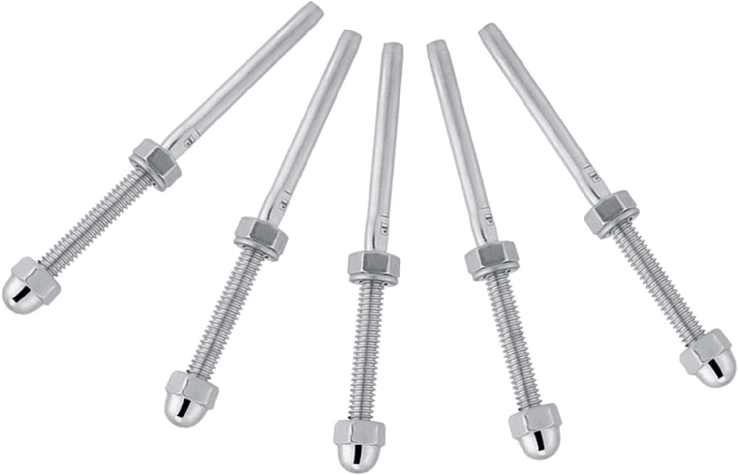 Kabelrailsysteem 10-delig - schroefdraadbout 1/8 inch - roestvrijstaal - voor binnen en buiten - ServiceTopper