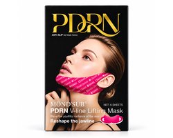 MÔND’SUB PDRN V-Line Lifting Mask – Hydrogel Kaaklijnmasker met PDRN, Collageen & Hyaluronzuur – 6 Stuks