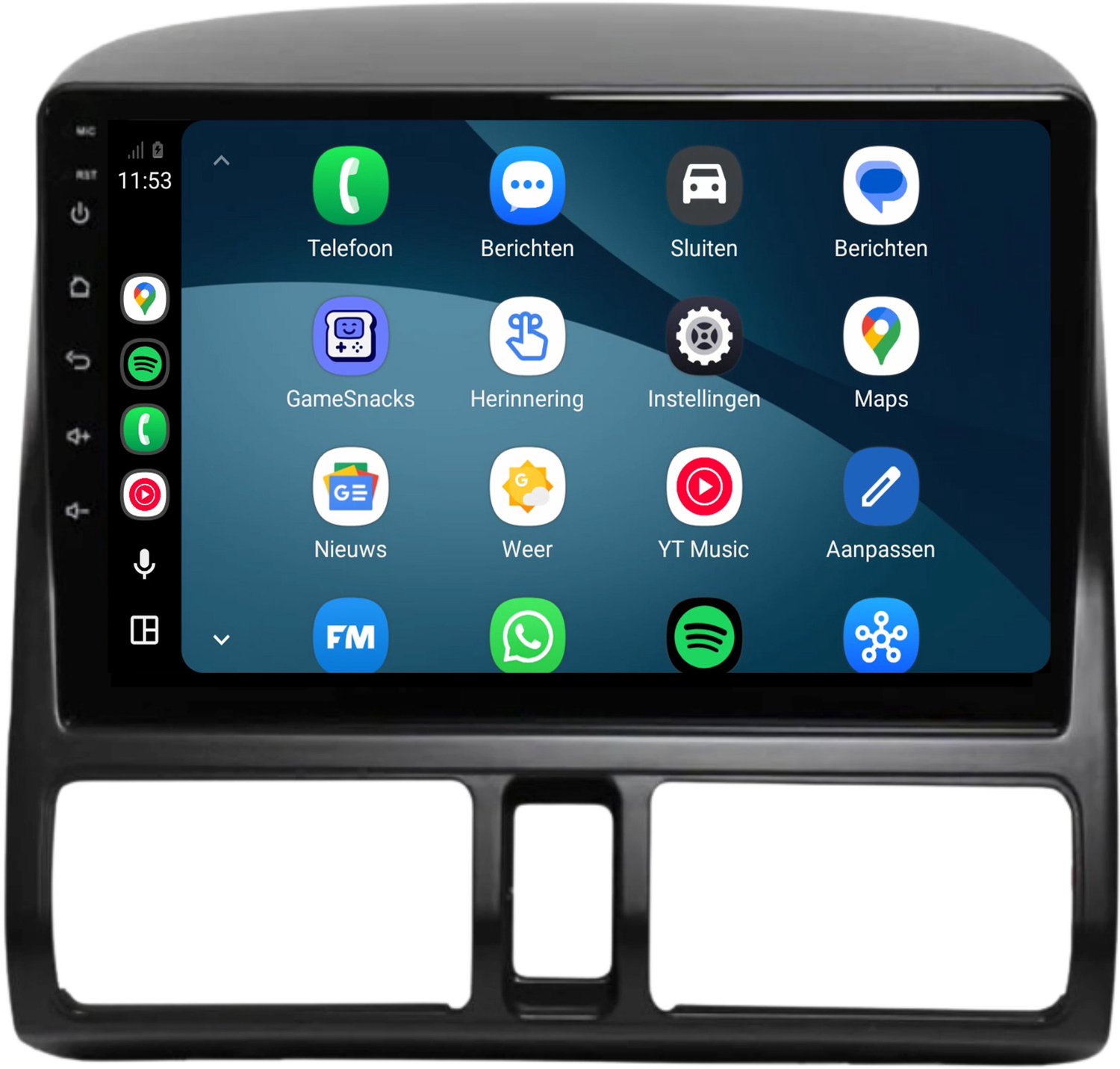 CarPlay autoradio geschikt voor Honda CR-V | 2002 t/m 2006 | Cartronix CTX-7099 | 2002 2003 2004 2005 2006 | 9 inch | Android 15 | Draadloos Apple CarPlay & Android Auto | 2GB + 32GB | Bluetooth & Wifi