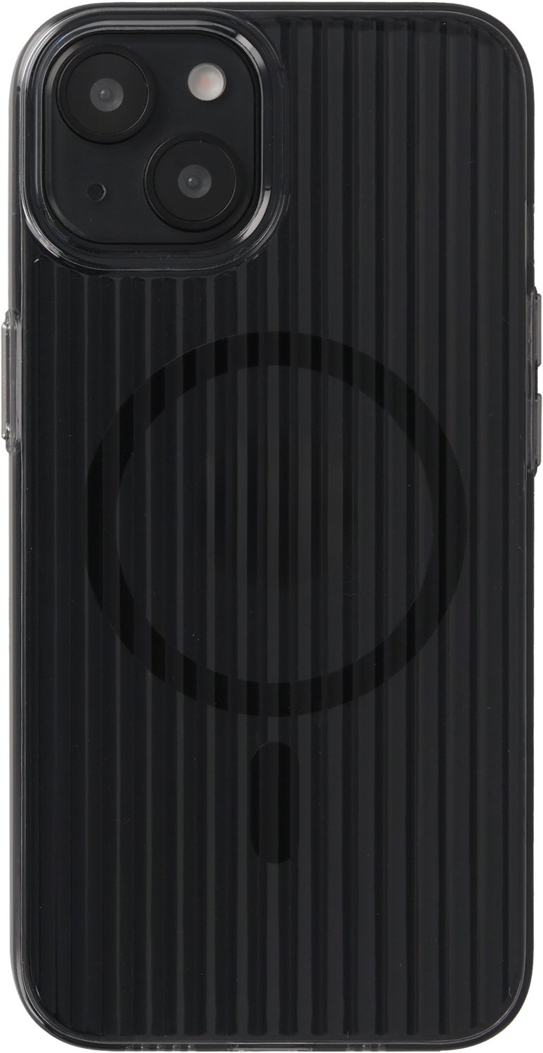 Accezz Hoesje - Geschikt voor Apple iPhone 13 - Lite Backcover geschikt voor MagSafe - Fluted - Smokey Clear