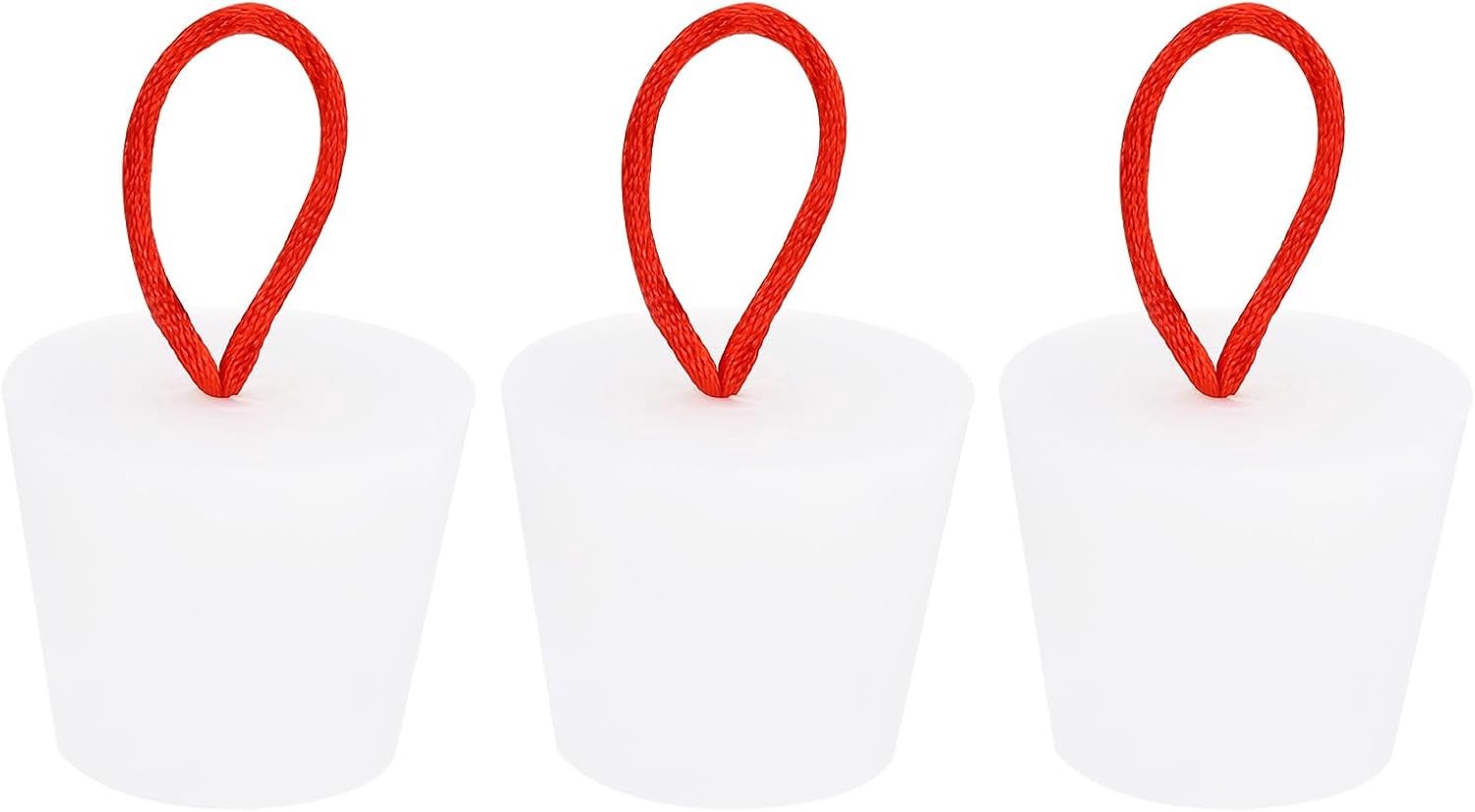 conische stop 25-34 mm - siliconen rubber - met handgreep - voor testbuizen en afvoergat - 3 stuks - m-winkel