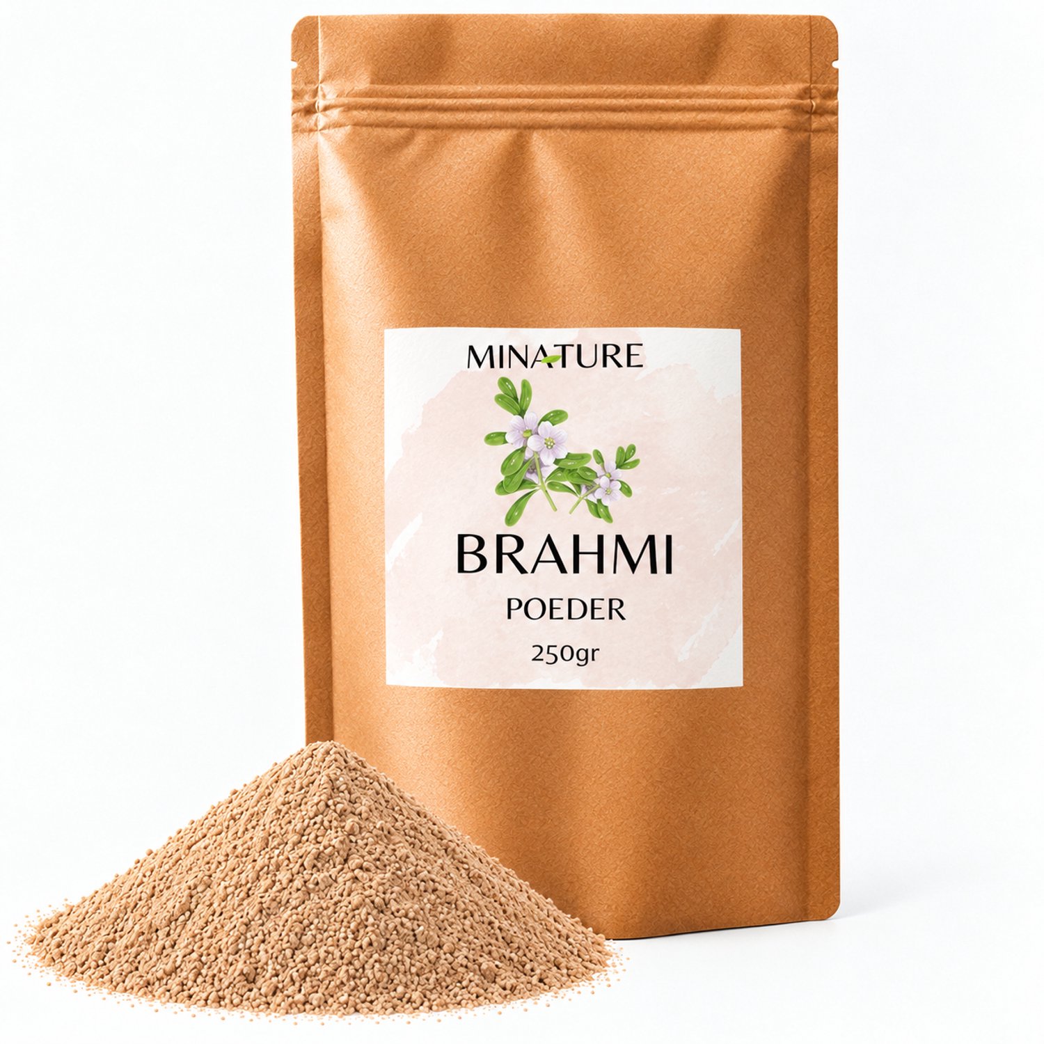 Brahmi Poeder 250gr - Bacopa Monnieri Powder - 100% Plantaardig - Foodgrade