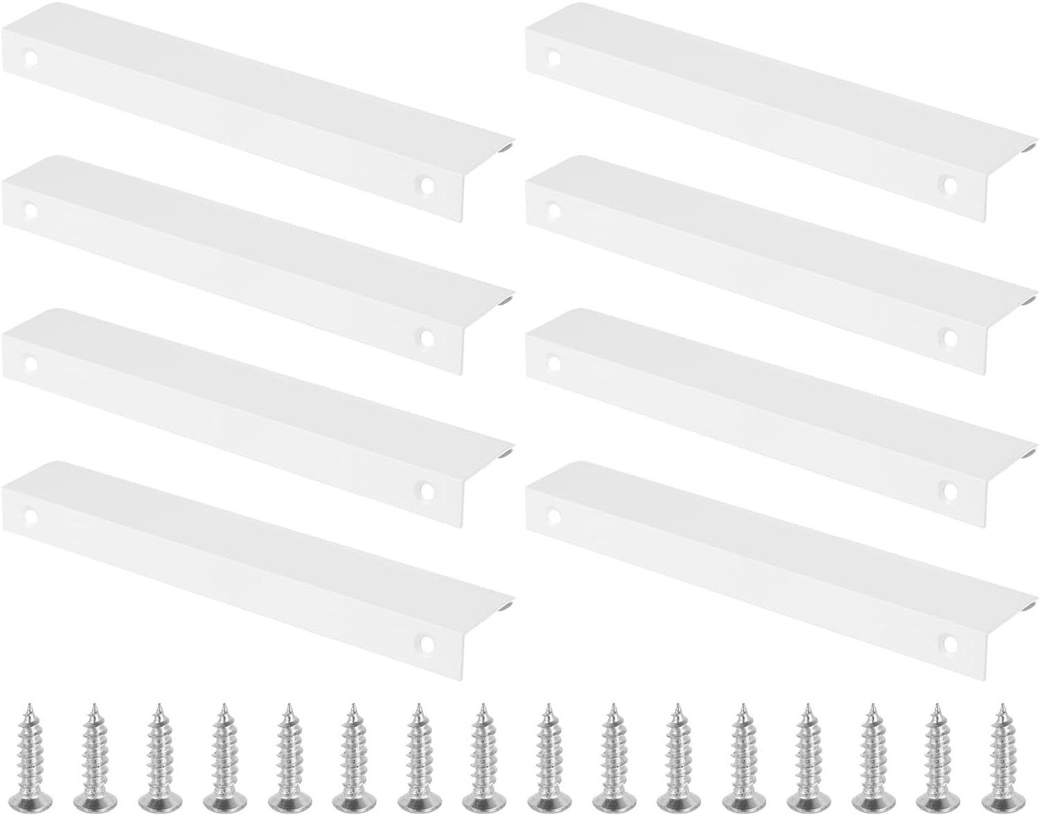 Vingerrandtrekker 150mm - Aluminiumlegering - 8-pack met schroeven - Ideaal voor keukenmeubels - Vemera