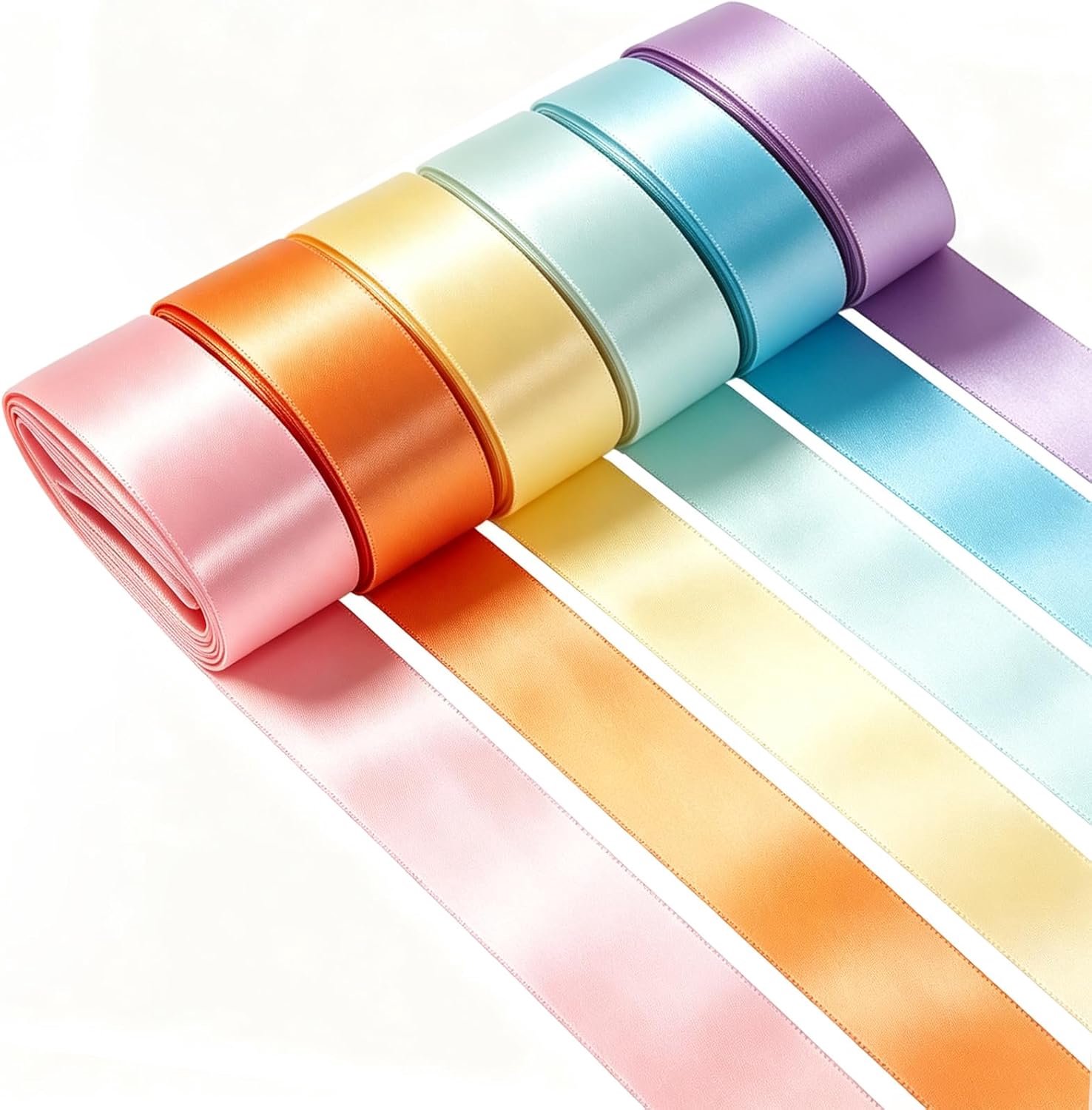 Lint 6 kleuren, 25 mm x 10 m