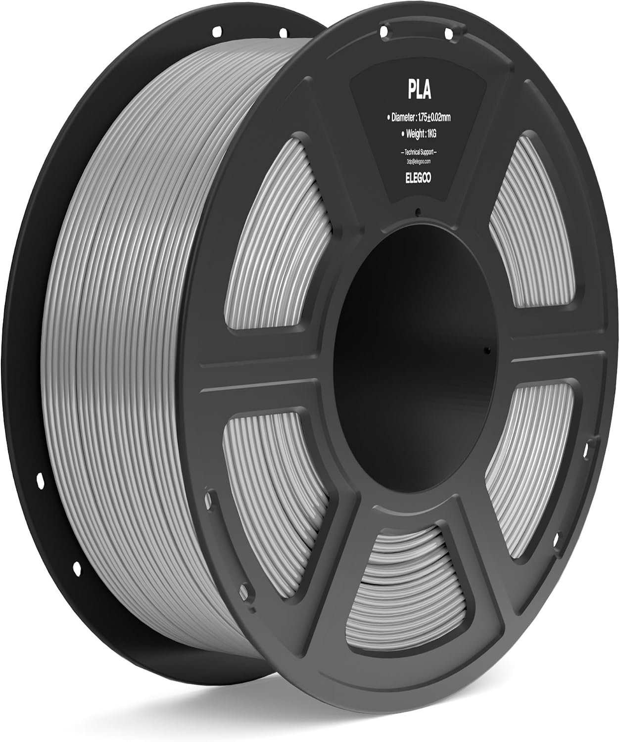 PLA-filament 1,75 mm - grijs - hoogwaardig materiaal - minimale vervorming en krimp - Vemera