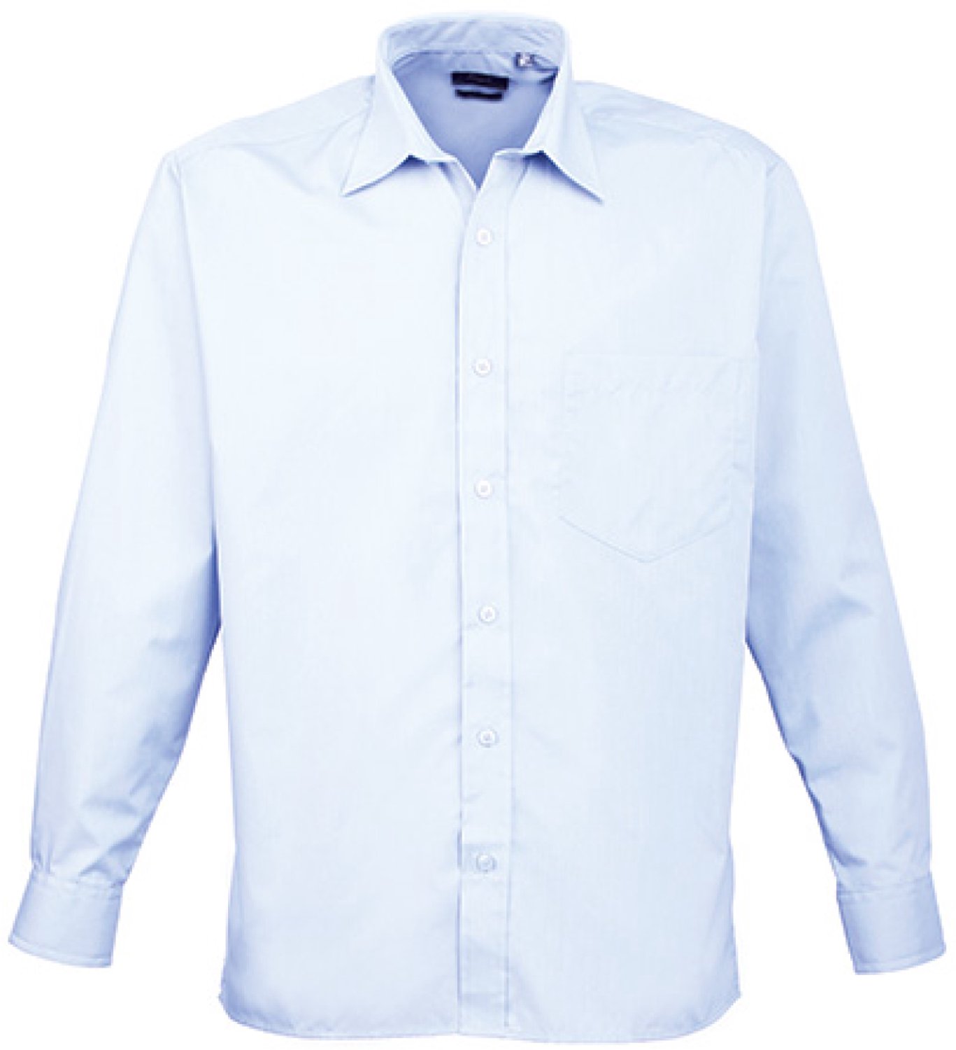 Premier Workwear - Men´s Poplin Long Sleeve Shirt - Light Blue (ca. Pantone 2717C) - 48 (19)