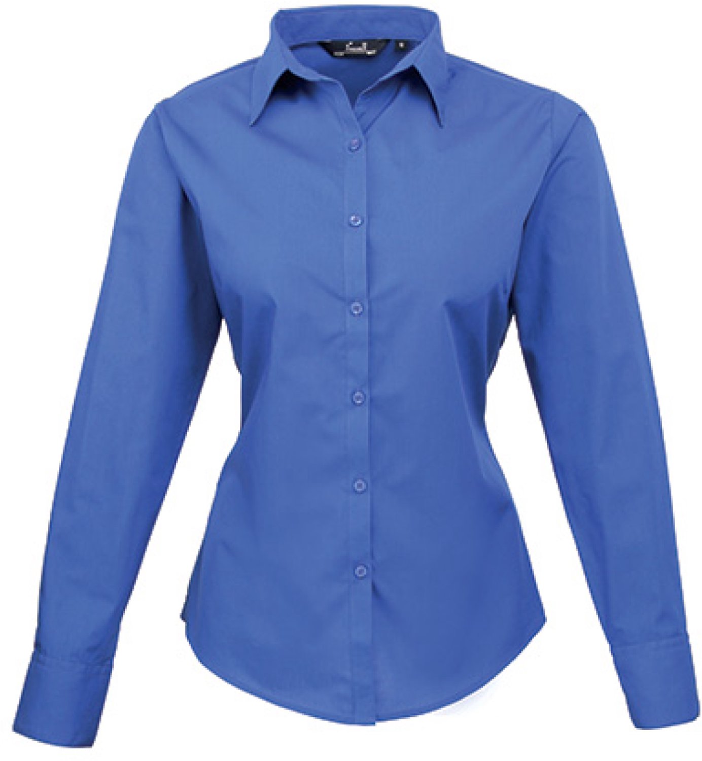 Premier Workwear - Women´s Poplin Long Sleeve Blouse - Royal (ca. Pantone 7686C) - 50 (4XL/22)