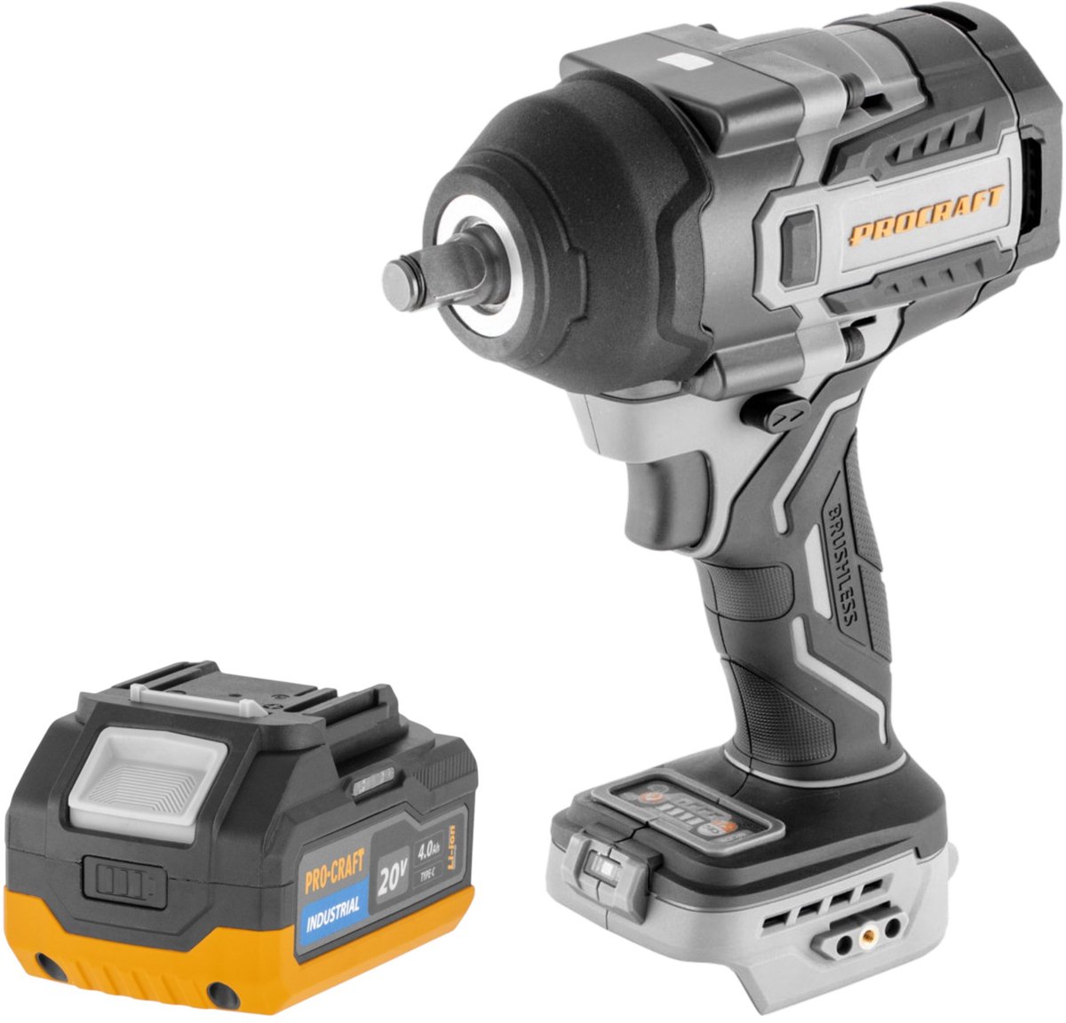 ProCraft Industrial IW850A-BB accu-slagmoersleutel 20 V 850 Nm 1/2" borstelloos Solo - zonder accu, zonder oplader