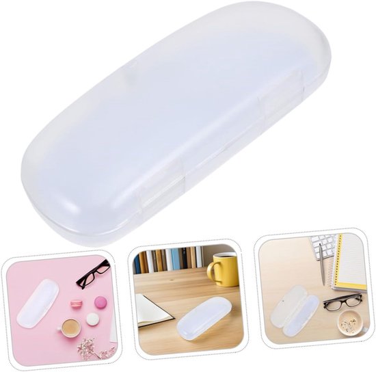 5 Stuks Delige Draagbare Transparante Matglazen Brillenkokers Harde Beschermhoes met Krasbestendige Coating Compact Lichtgewicht voor Zonnebrillen Leesbrillen Unisex Reis Organizer — afbeelding 3
