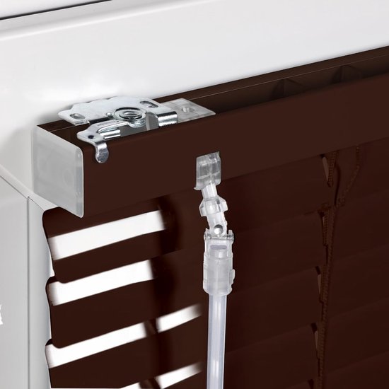 Sonello Aluminium Jaloezie voor Binnenshuis 110x100cm Klemmfix Bruin — afbeelding 2
