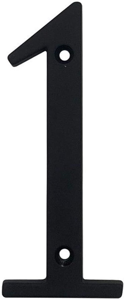 Deurnummers, 0-9 101 mm Mat Zwart Massief Zink Huisnummer, Hotel Home Deurnummer Buiten Adres Plaque Nummerbord, 1 stuks (Kleur: Zwart 6) (Kleur: Zwart 7) (Color : Black 1)