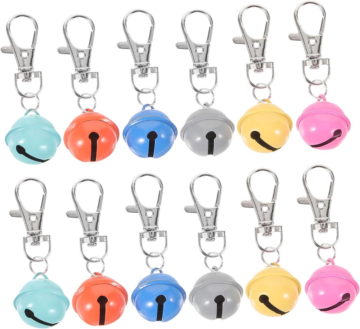 12 Stuks Huisdier Halsband Bel Compacte Kattenhalsbandbellen Bel Hanger Geit Halsbanden Gekleurde Bel Kleine Bel Kattenhalsband Charme Metalen Jingle Bells Koperen Bel Hond Metaal