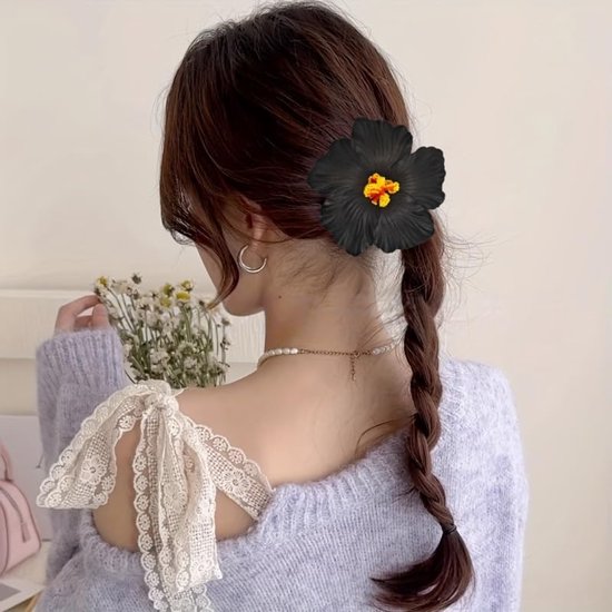 10 stuks nep-hibiscusbloemen, kunstmatige tropische bloemen, Hawaiiaanse bloemhoofden, namaakhibiscus voor taartdecoratie, bruiloft, feest, verjaardag, haarspeld doe-het-zelf kransen maken — afbeelding 4
