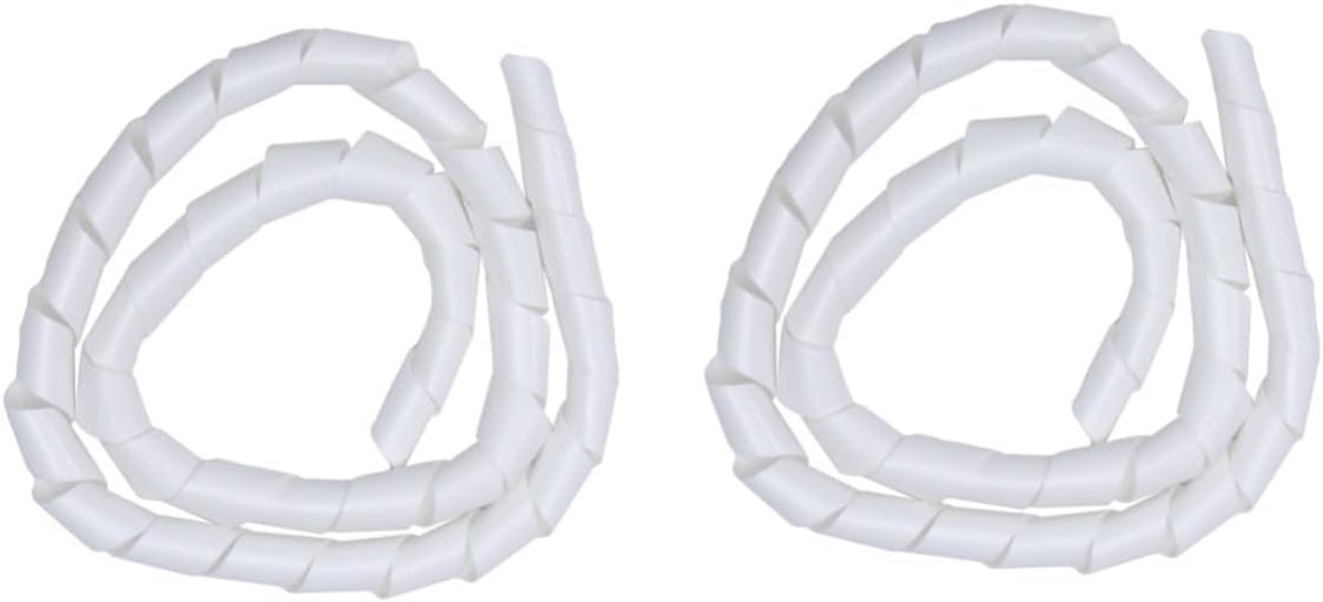 Jojofuny 2 Stuks Flexibele Slangbuis 160 * 30mm Kabelmouw Uitbreidbaar Geïsoleerd Splitdraadwikkelsnoer Witte Kabelmouw