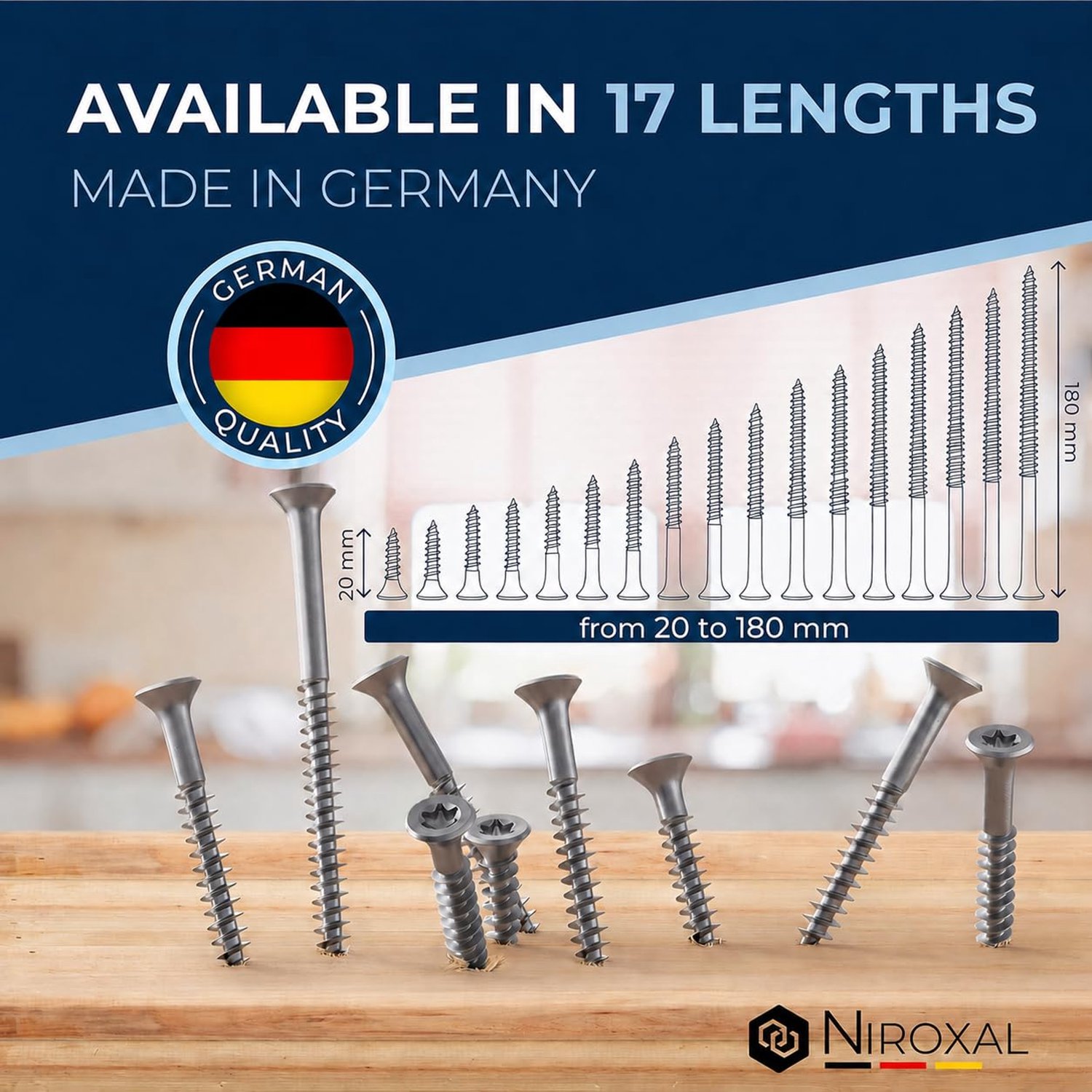 TORX schroef 6x55 mm - V2A roestvrij staal - verzonken kop - geschikt voor houtconstructies - ShopVlot