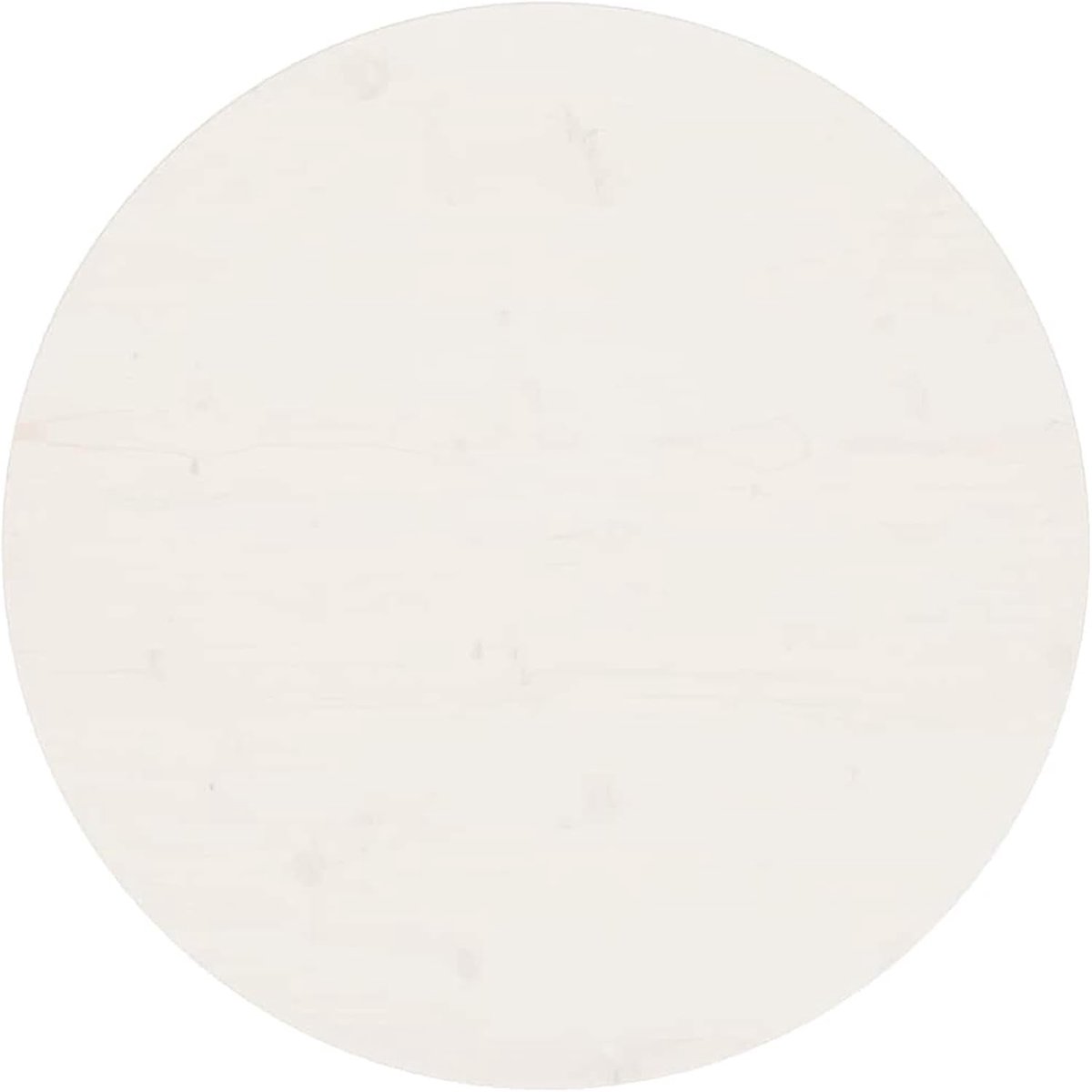 Tafelblad van massief grenenhout, rond tafelblad, tafelblad voor bureau, eettafel, woonkamertafel, keukentafel, tafelblad van massief grenenhout, wit, Ø 70 x 2,5 cm