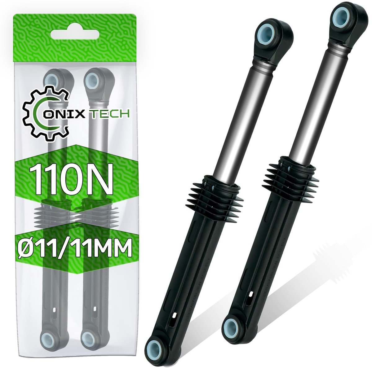 Set van 2 schokdempers voor wasmachine 110N Ø 11/11 mm met originele code 2816870200