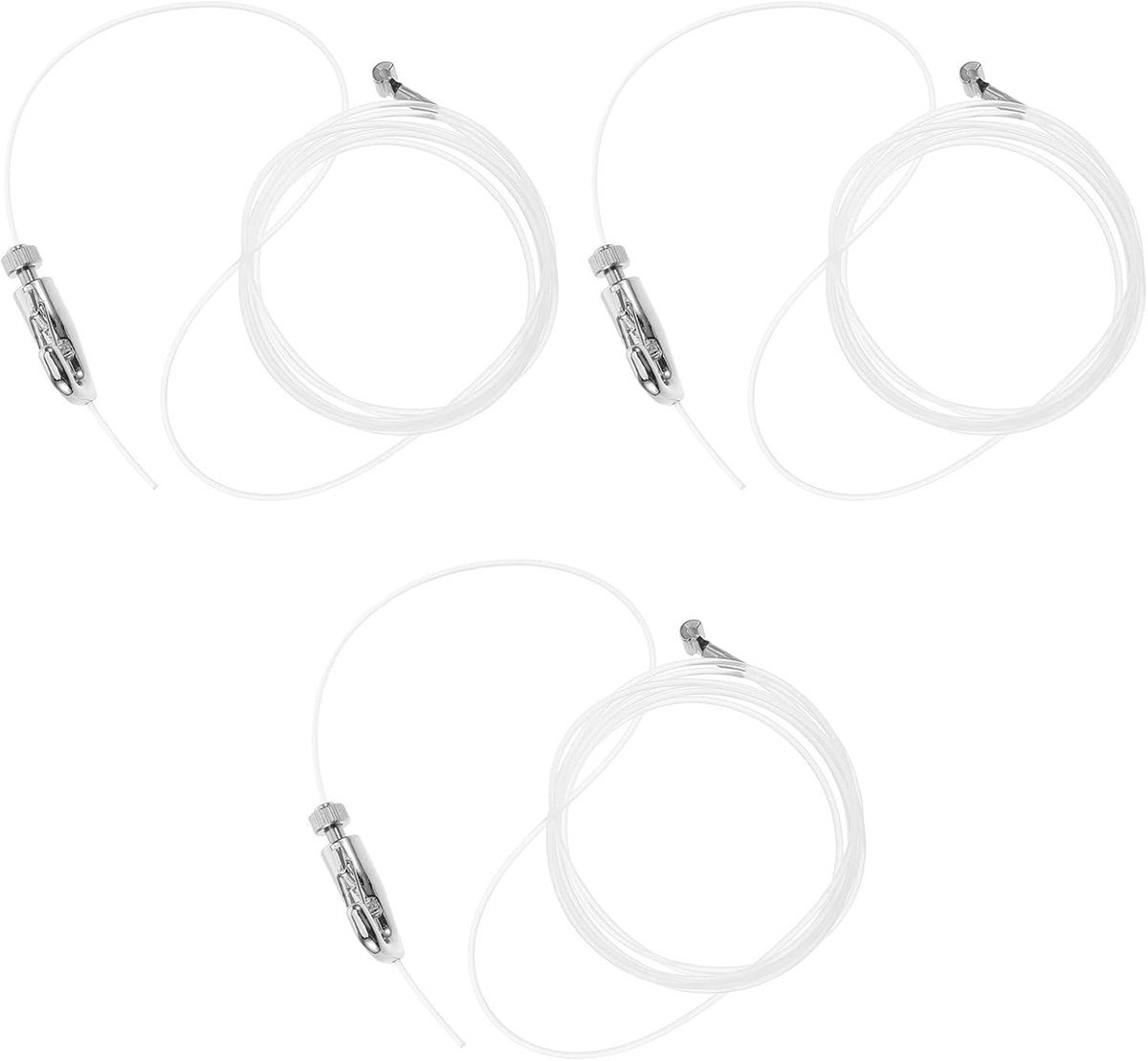 3 Sets Verstelbare Roestvrij Stalen Hangsnoer Hanger Met Nikkelline Waterafstotende Snaar voor Foto Schilderijen Wanddecor
