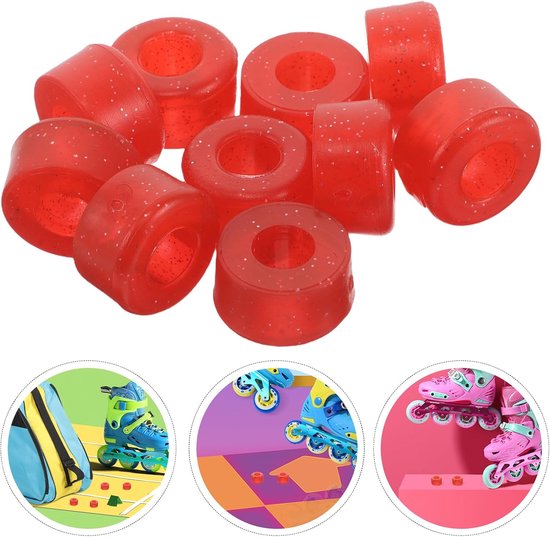 10 Stuks PU Schokdempers voor Longboards Rolschaatsen Duurzame Vervangende Bushings voor Inline Quad Skates Verbeterde Stabiliteit Comfort Bij Skateboarden Rolschaatsen — afbeelding 2
