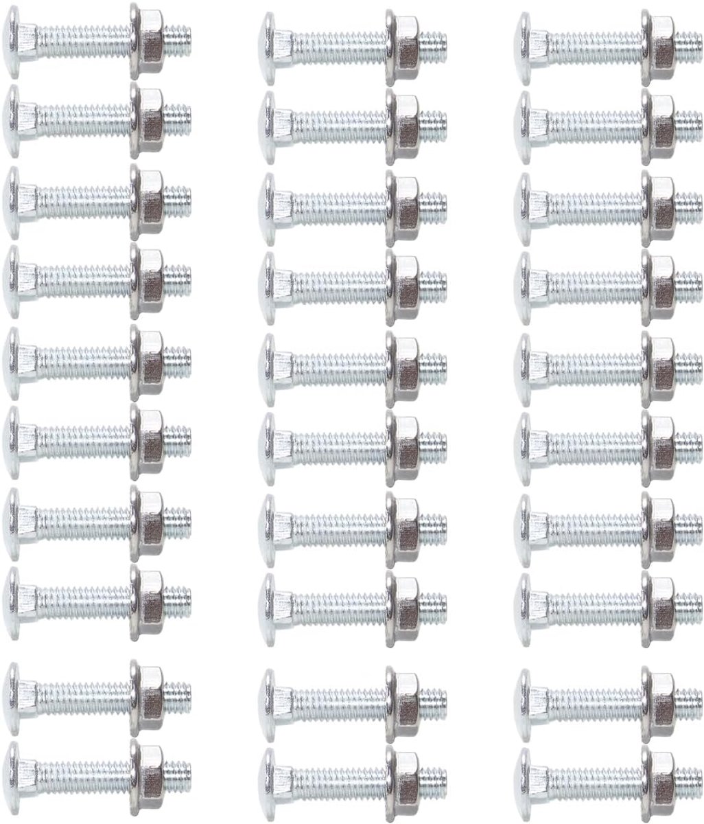 30 stuks autoschroeven, halfronde kopschroeven met zeskantflensmoer voor technische bouw, woondecoratie, M6 x 30 mm