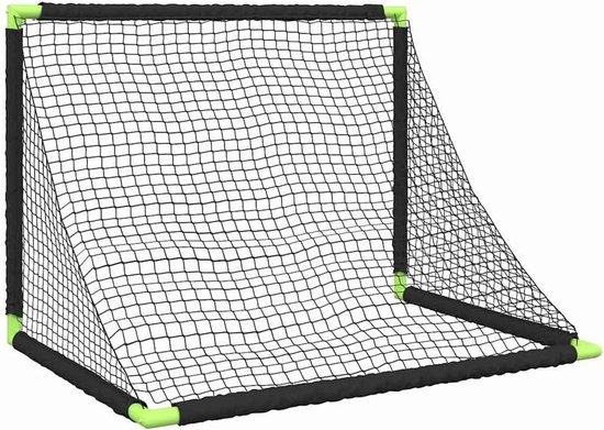 Voetbaldoel voor kinderen, 90 x 64 x 64 cm, inklapbaar voetbaldoel voor tuin en binnen, robuust trainingsdoel met haringen, zwart — afbeelding 5
