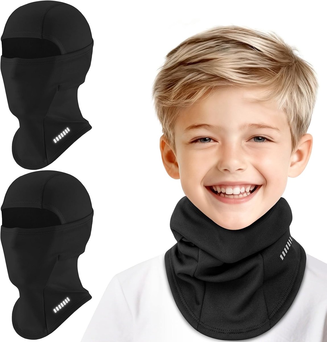 Thermo-bivakmuts voor kinderen, multifunctioneel skimasker, winddicht, warm, nekwarmer, voor jongens en meisjes, fietsen, skiën