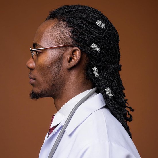 10 Stuks Delige Metalen Haarmanchetten met Grote Opening voor Vlechten Dreadlocks Duurzame Dreadlock-accessoires voor Vrouwen Mannen Realistische Haarkralen voor Creatieve Styling — afbeelding 2