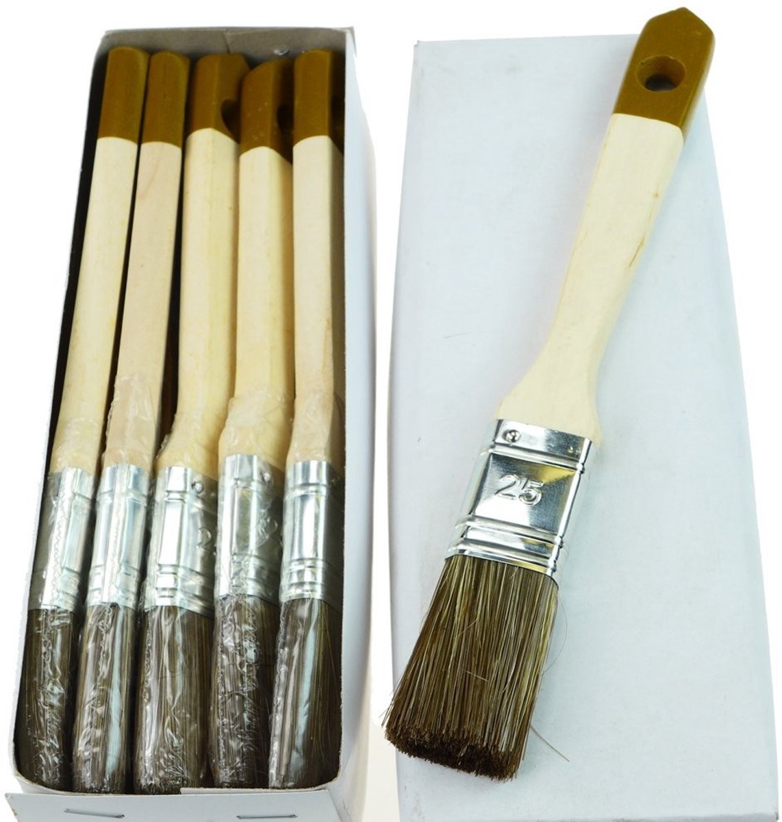 12-delige Flat Brush Set - Perfect voor Watergedragen Verf