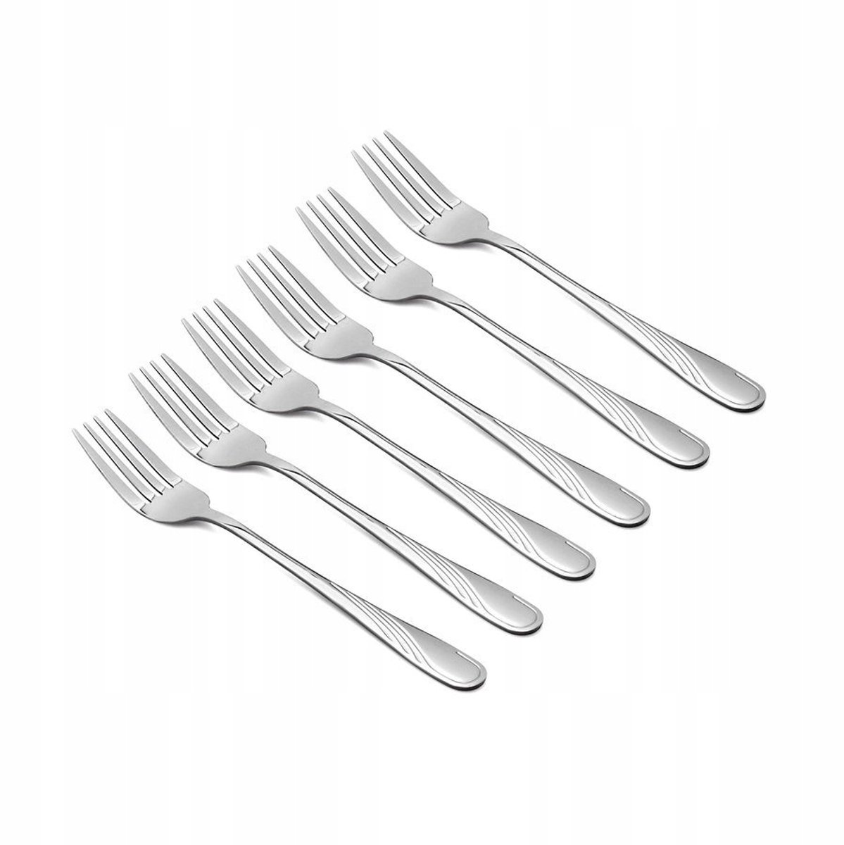 Tadar Diner Vorken Set - 6 Stuks - Roestvrij Staal - Zilver