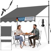 tectake - auvent à pince - Parasol - Auvent - Réglable - Parasol à pince - Parasol Balcon - 200 x 180 cm - noir-gris - parasol - 404959