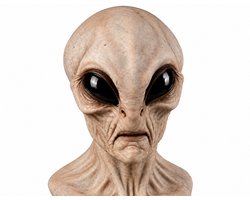 Halloween kostuum - Alien Halloween masker - Horror – Eng latex masker – Grappig alienkostuum, realistisch en eng masker dat het hele hoofd bedekt – Voor volwassenen/heren, carnaval, cosplay en feestjes