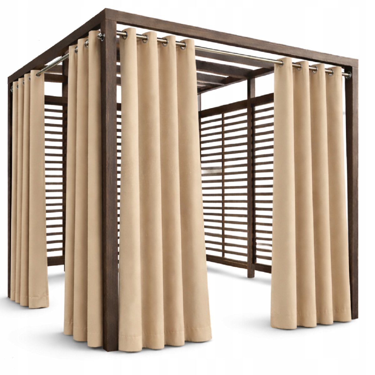 Waterdicht Tuindoek 155x200 cm met Oogjes - Beige