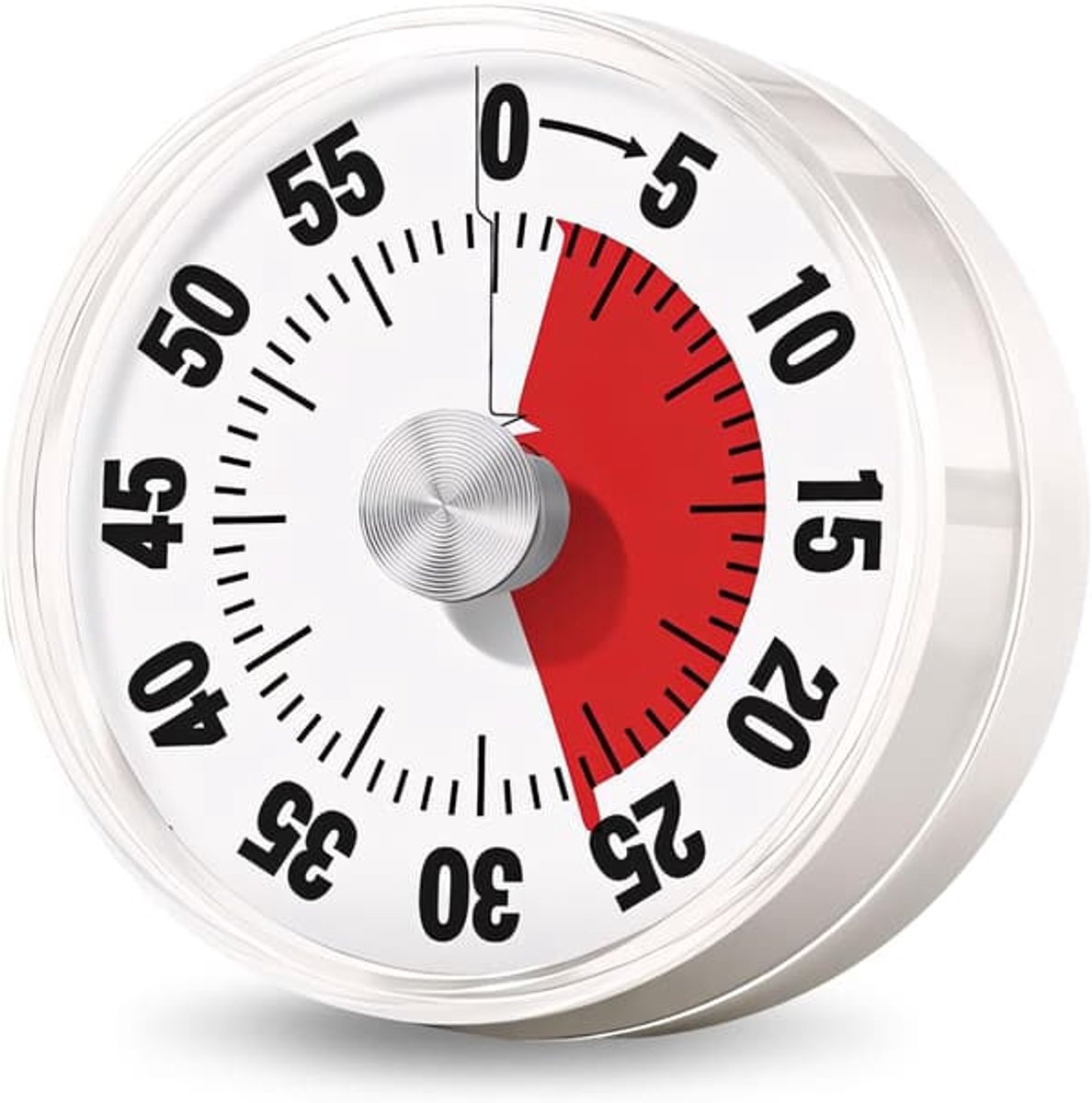 Visuele timer voor kinderen - Stopwatch en afteltimer van 60 minuten - Stille tijdregistratietool voor kinderen en volwassenen met een bijna lege batterij - 60 minuten