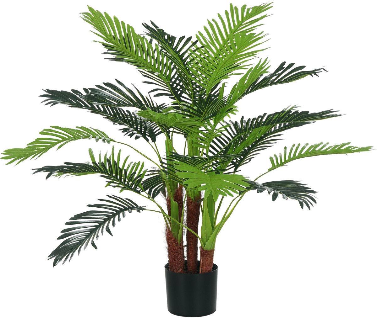 Kunstpalm 100 cm met 41 palmbladeren- kunstpalm in pot- kunstplant- realistische kunstplant