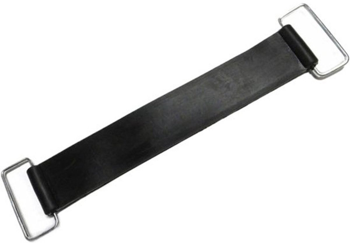 Bevestigingsband voor batterij - Accuband voor motor - Voor motorrijden - Hoge elasticiteit - 15 x 4 cm - Zwart