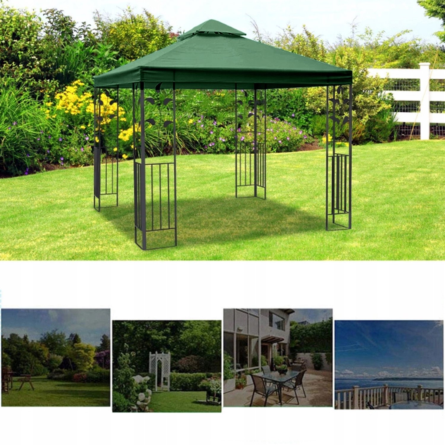 Dak voor paviljoen 300x300 cm - Waterdicht en UV-bestendig