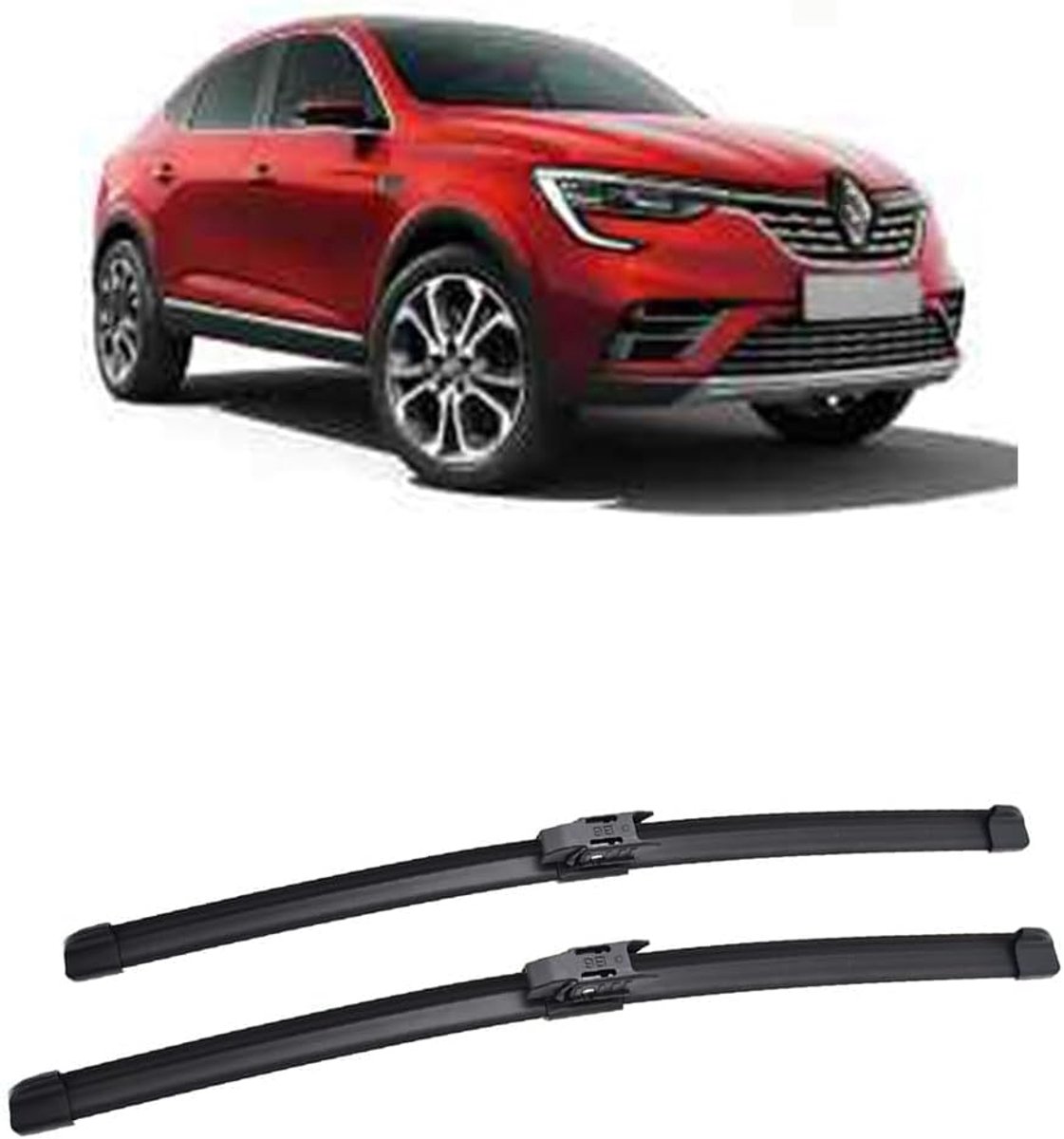 Ruitenwissers voor Auto 2 Stuks voor Renault Arkana XM3 2018-2023 24"+18", Voorruit Wisserbladen Vervangende Accessoires voor Alle Weersomstandigheden