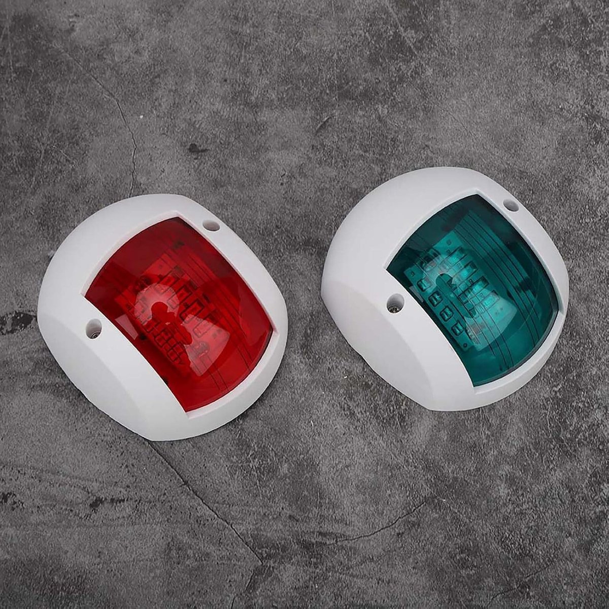 Rode Groene LED -Waterdichte Waterdichte Bootnavigatielampje, met Hoge Helderheid en Brede Verlichting voor Pontons, Jachten, Vissersboten, IP66 (Wit)