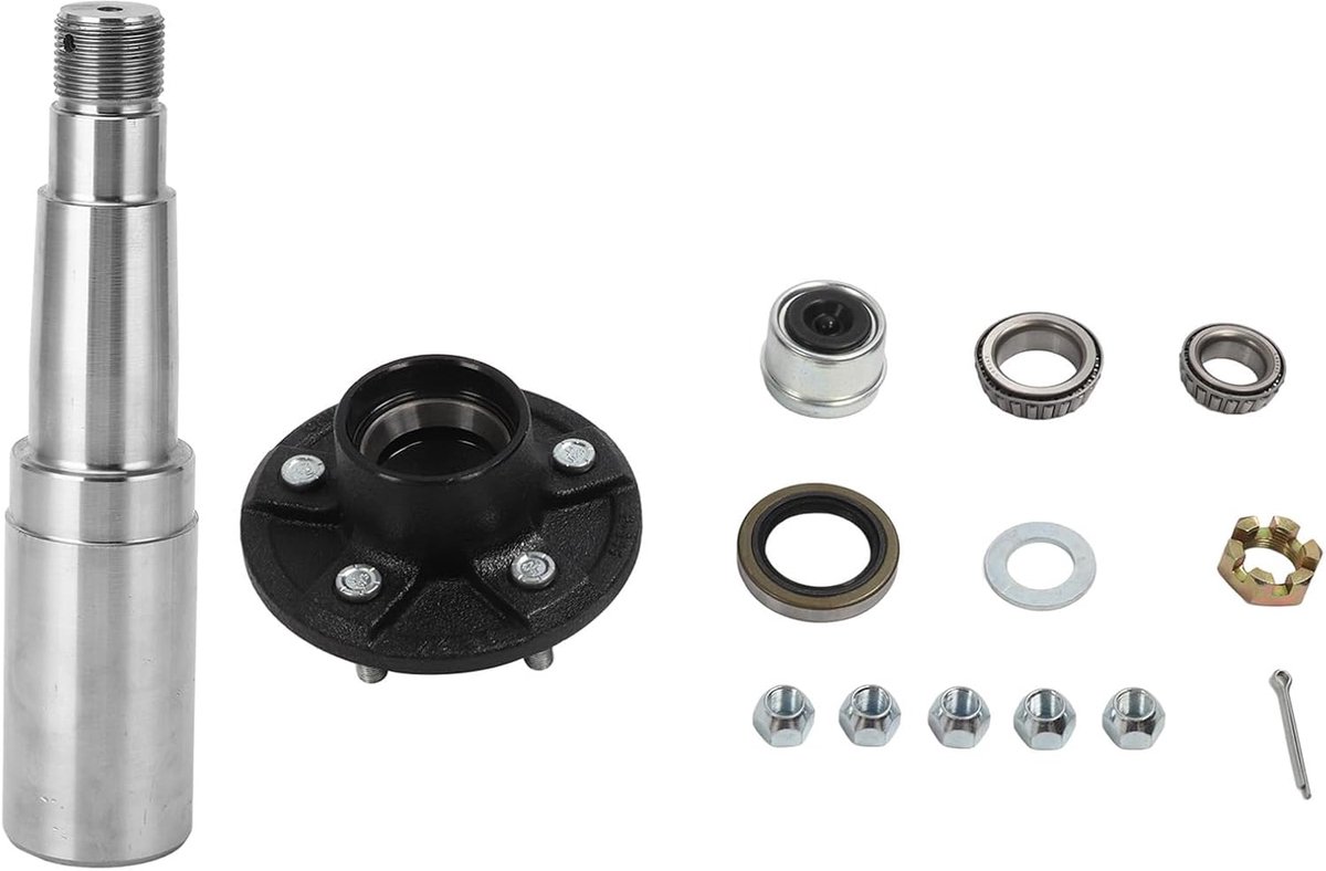 3500 lb Trailer Axle Kit met 5 Stud Idler Hubs, 4,5 -inch boutpatroon en 25 35 mm ronde spindel voor vracht- en boottrailers