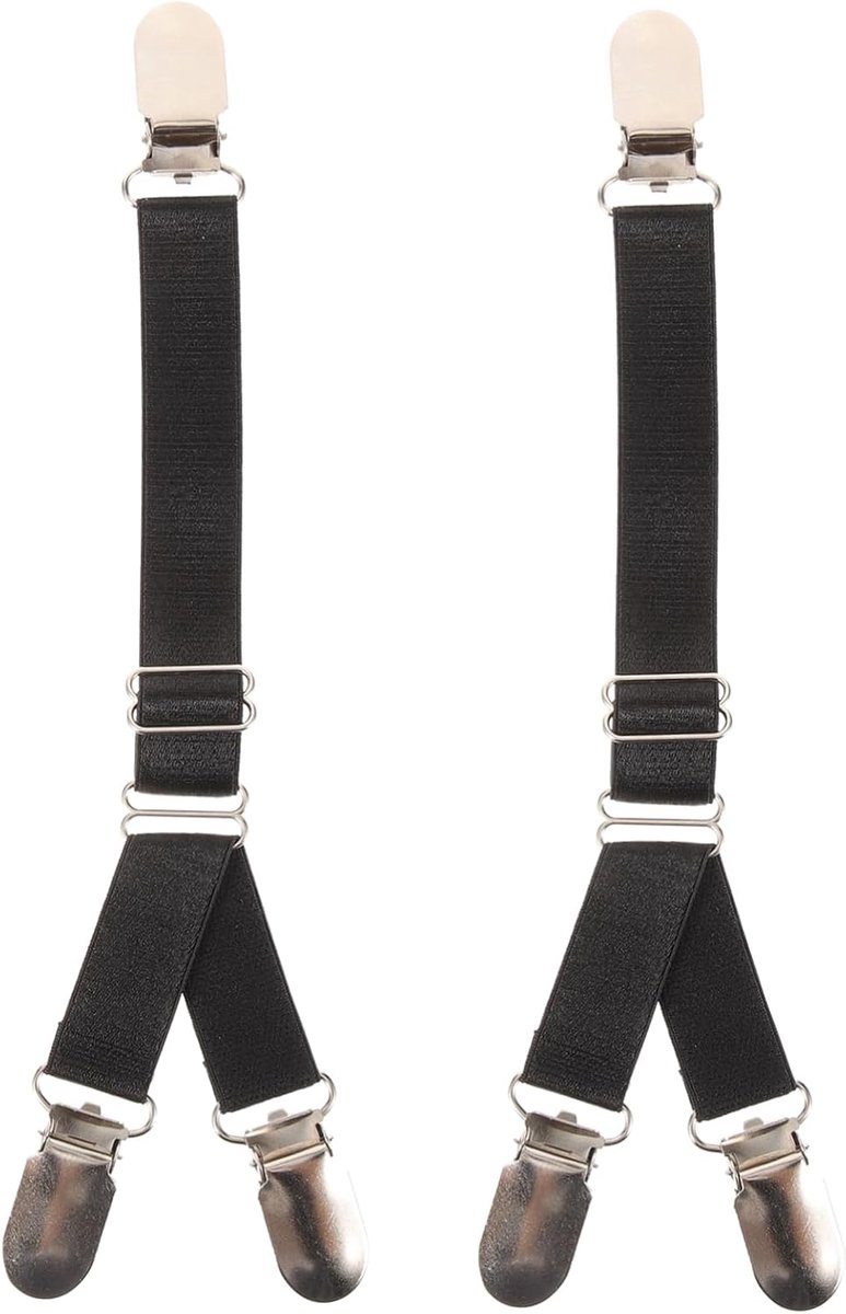 2 Verstelbare Shirt Keeper Garter Strap Unisex Sokkenklem Sokkenclip Lichtgewicht Eenvoudig Te Gebruiken voor Comfortabele Sokfixatie