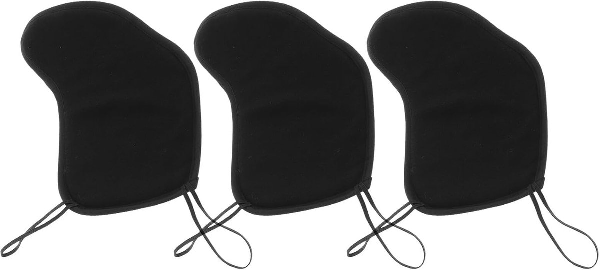 3 Stuks katoenen kinkussen vioolspelende kinbeschermer viool katoen rust Black
