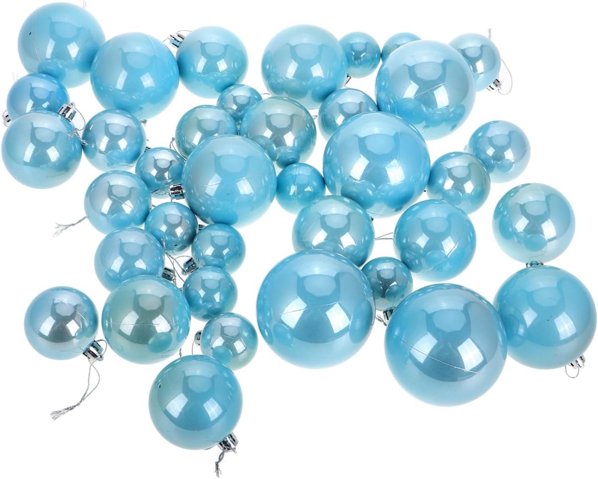 37stuks Delige Set Van Parelmoer Kleurige Kerstballen Schitterende Stevige Versieringen Voor Kerstboom Rv Decoraties Voor Feestelijke Gelegenheden Bruiloften