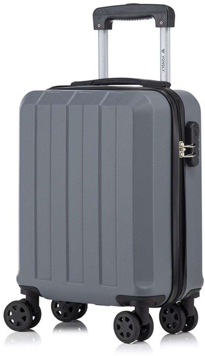 YONSLY Handbagage Koffer - 46x31x20 cm - Reiskoffer 25L - Grijs