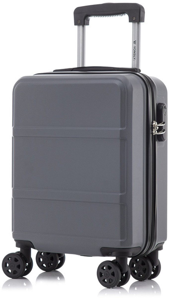 YONSLY Handbagage Koffer - 46x31x20 cm - Reiskoffer 25L - Grijs