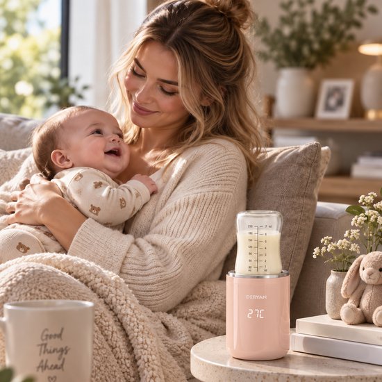 Deryan Bottle-In Flessenwarmer - Draagbare Flesverwarmer - Roze — afbeelding 2